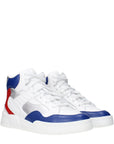 Celine White Leather High Top Sneakers