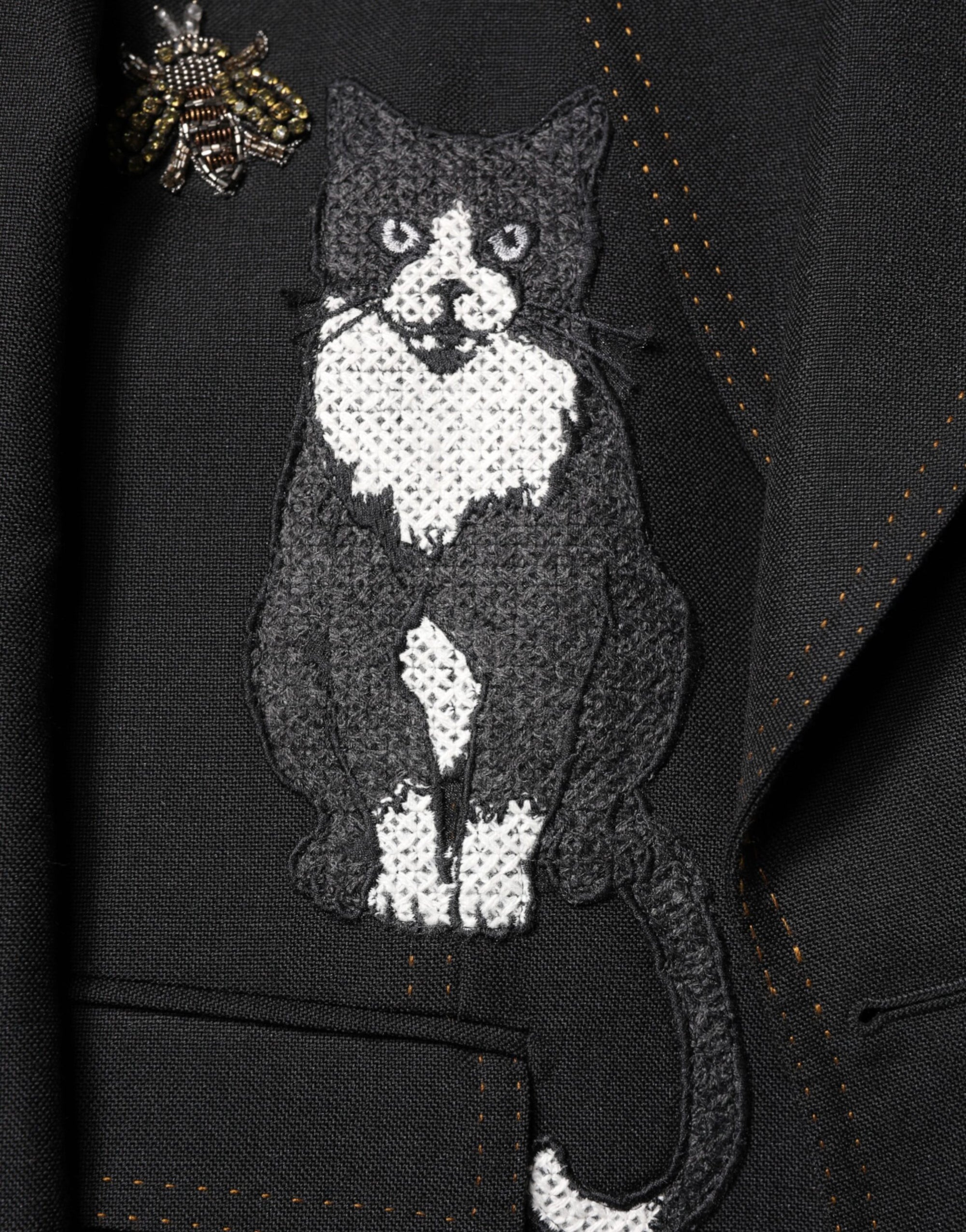 Dolce &amp; Gabbana Embellished Suit Blazer - Black