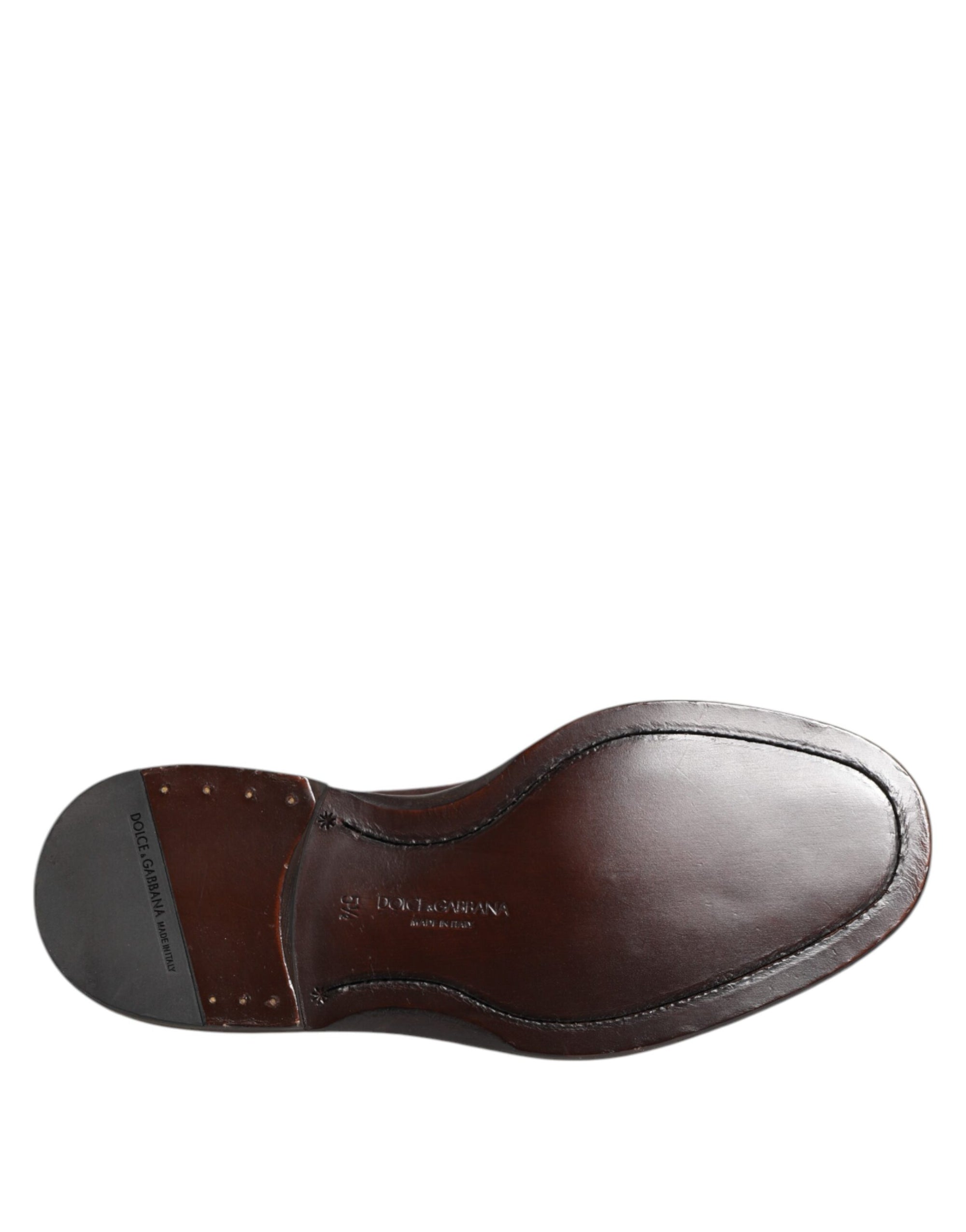 Dolce &amp; Gabbana Brown Suede Leather Lace-Up Oxford Shoes