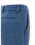 Gucci Blue Wool-Mohair Mini Shorts