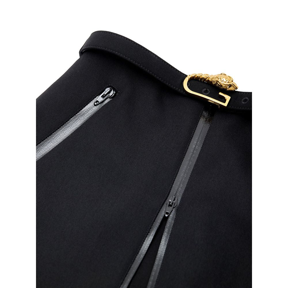 Gucci Black Wool Skirt With Belt