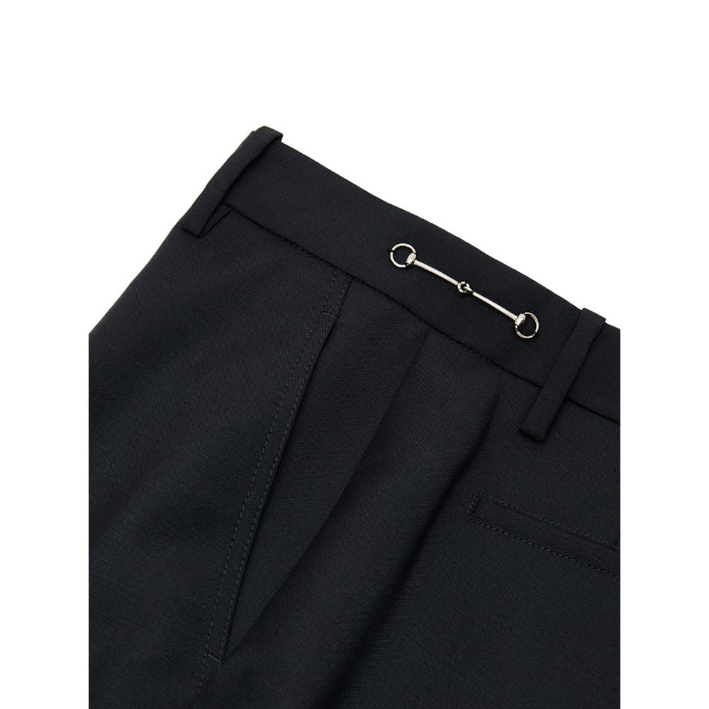 Gucci Mohair-Wool Black Slim Fit Pants