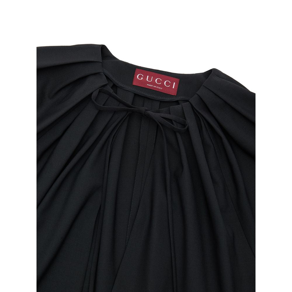 Gucci Black Wool Jumpsuit With GG Belt