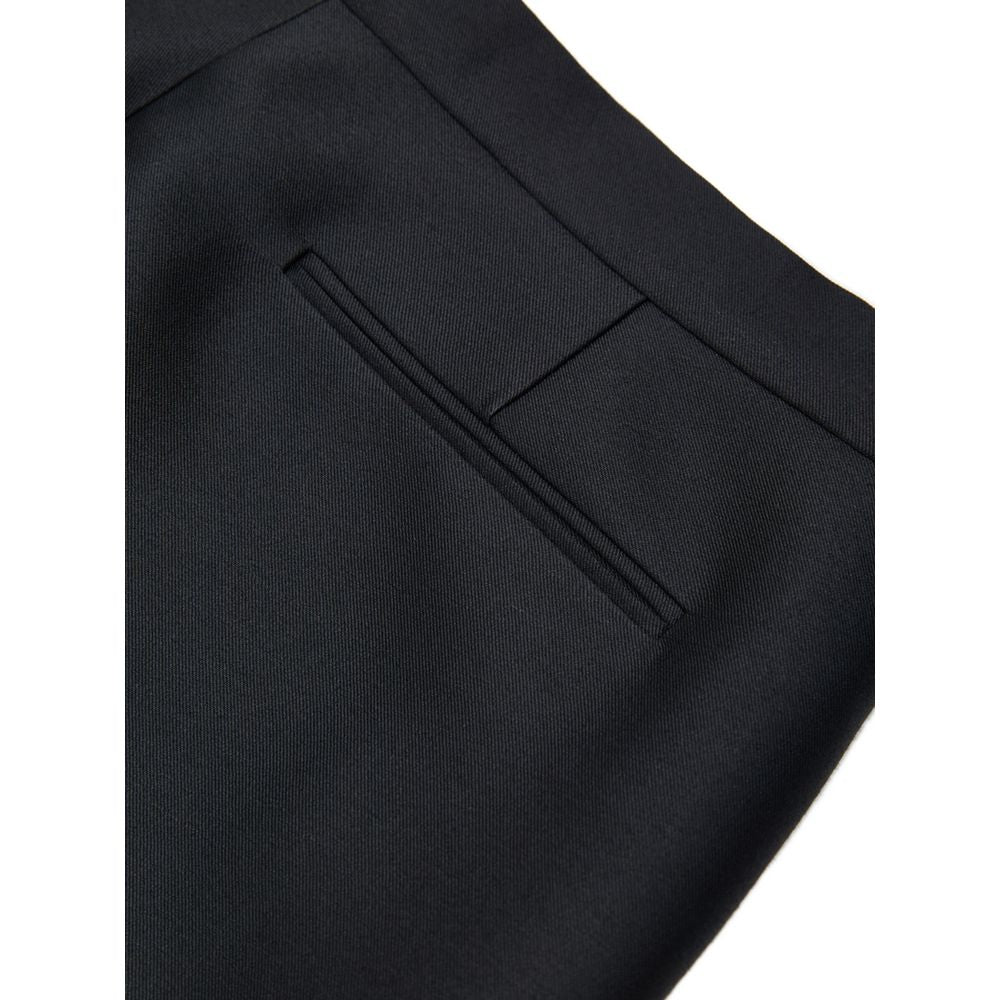 Gucci Wool-Silk Wide Leg Cropped Suit Pants