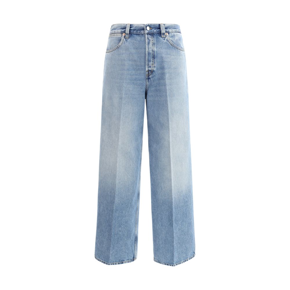Gucci Light Wash Wide Leg Jeans