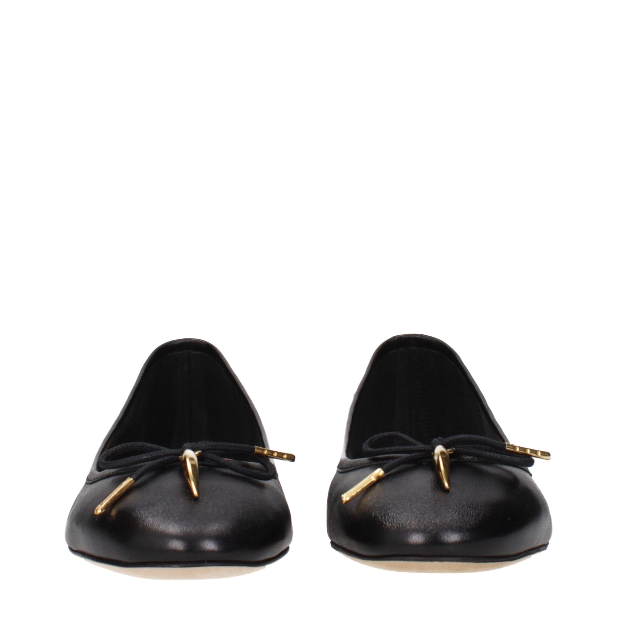 Chloé Black Leather Ballet Flats