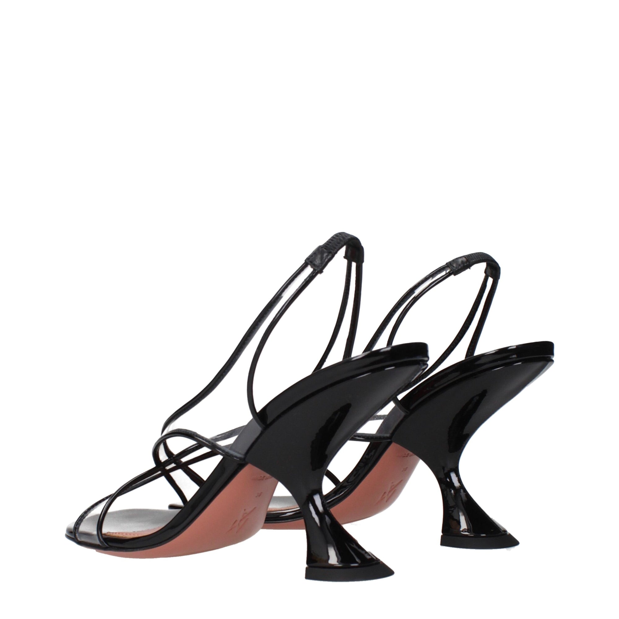Amina Muaddi Lena Slingback Heels - Black
