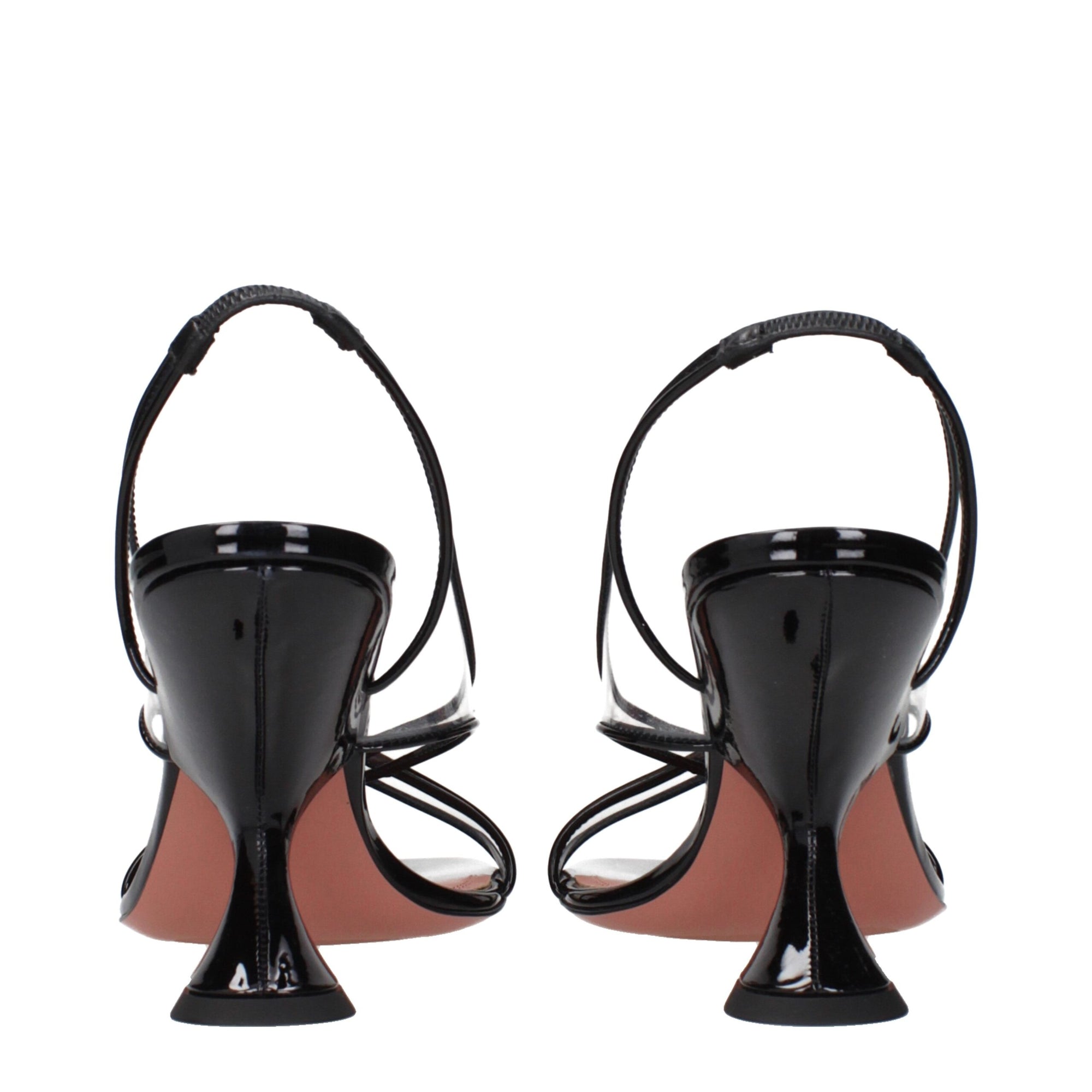 Amina Muaddi Lena Slingback Heels - Black