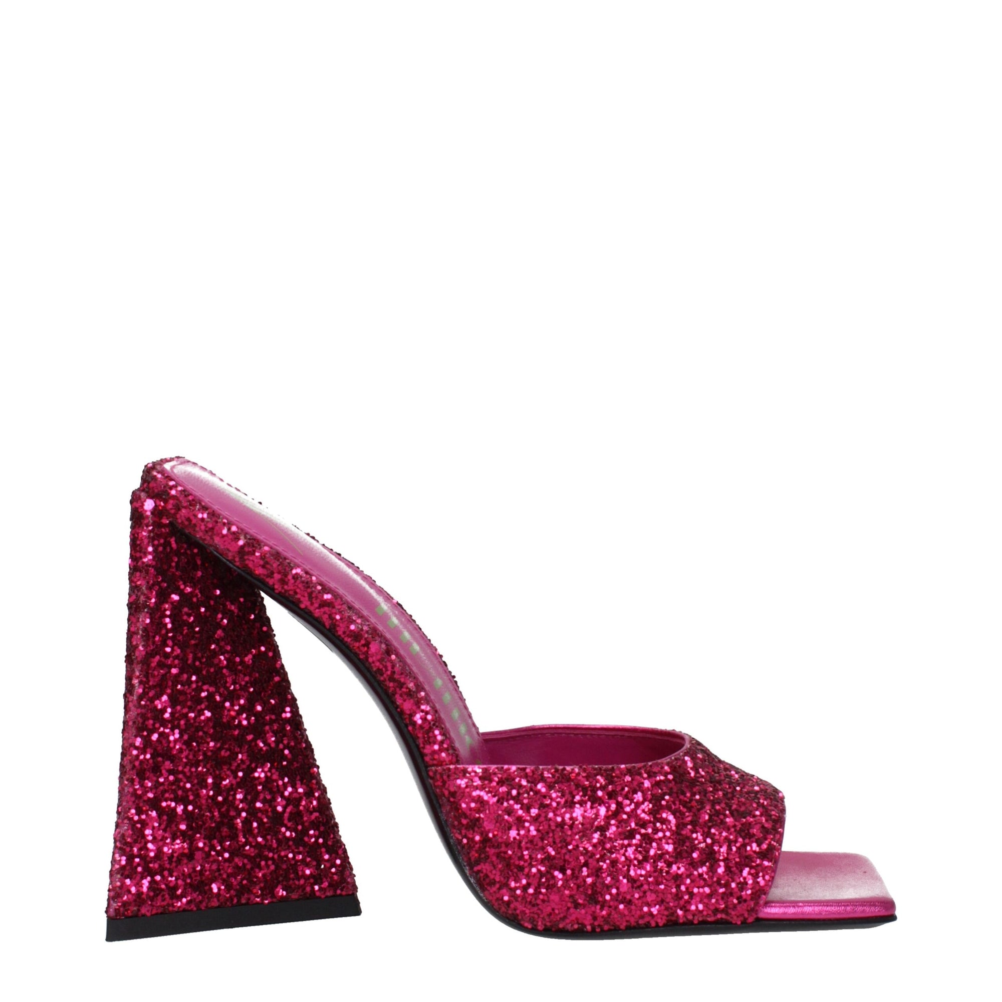 The Attico Devon Glitter Mule Sandals - Magnolia Pink