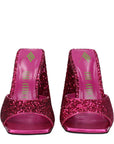The Attico Devon Glitter Mule Sandals - Magnolia Pink