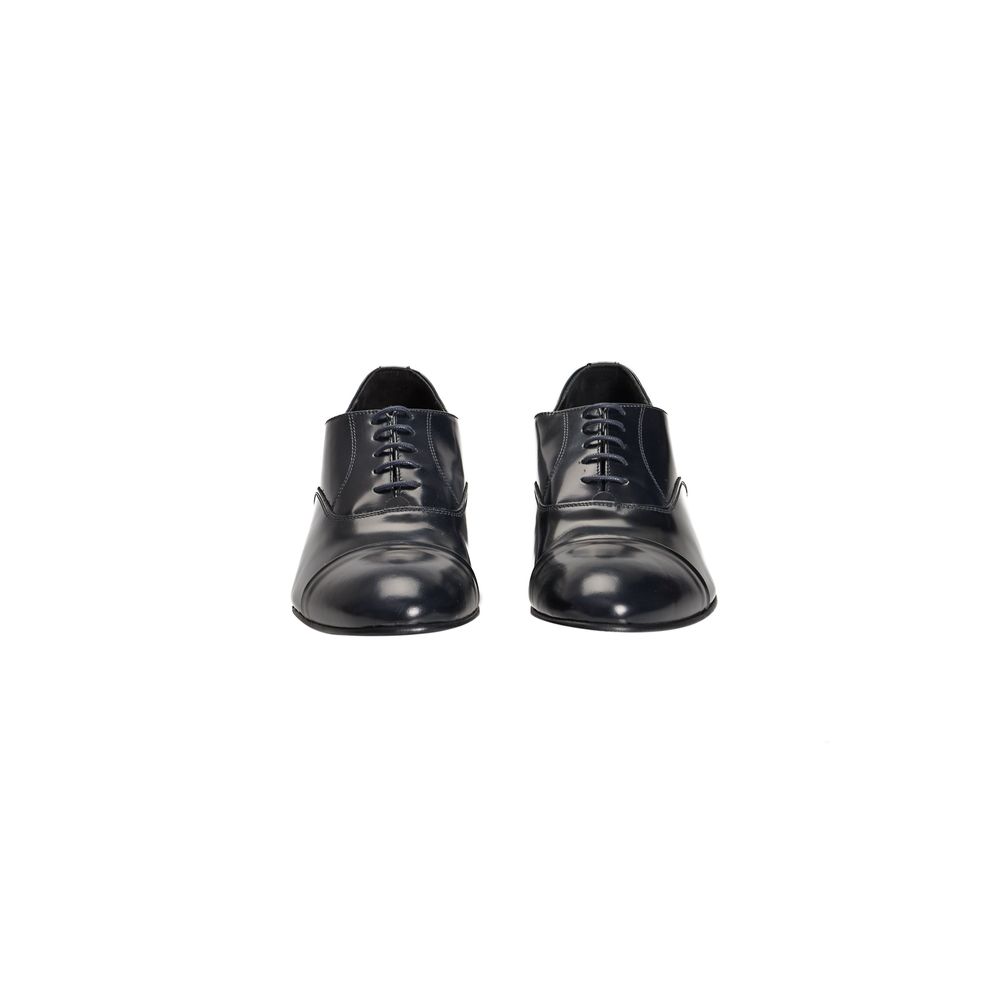 Roberto Pepe Luxury Leather Lace-Up Oxford Shoe - Deepest Blue