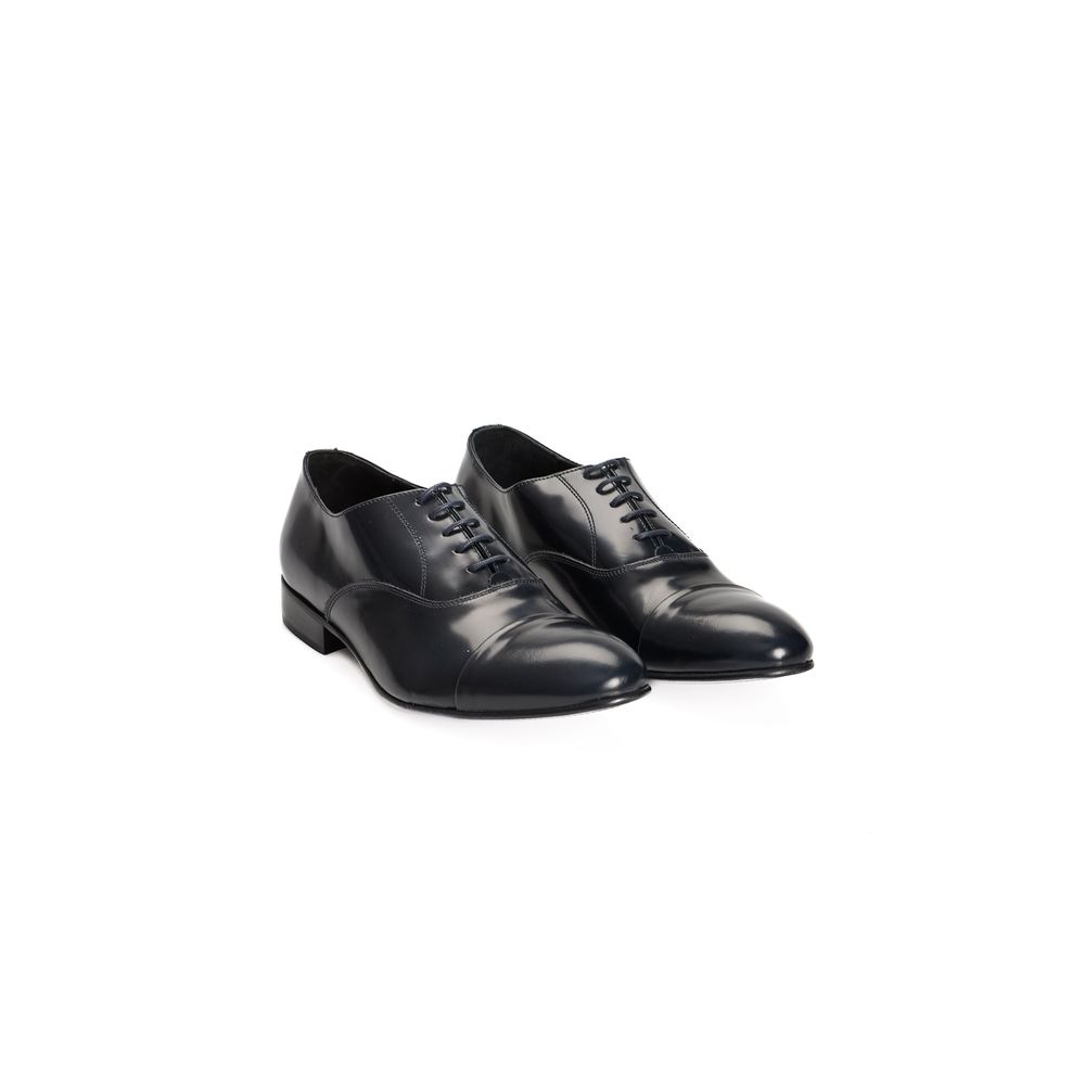 Roberto Pepe Luxury Leather Lace-Up Oxford Shoe - Deepest Blue