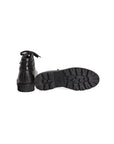 Roberto Pepe Luxury Leather Combat Boots - Black - Made In Italy