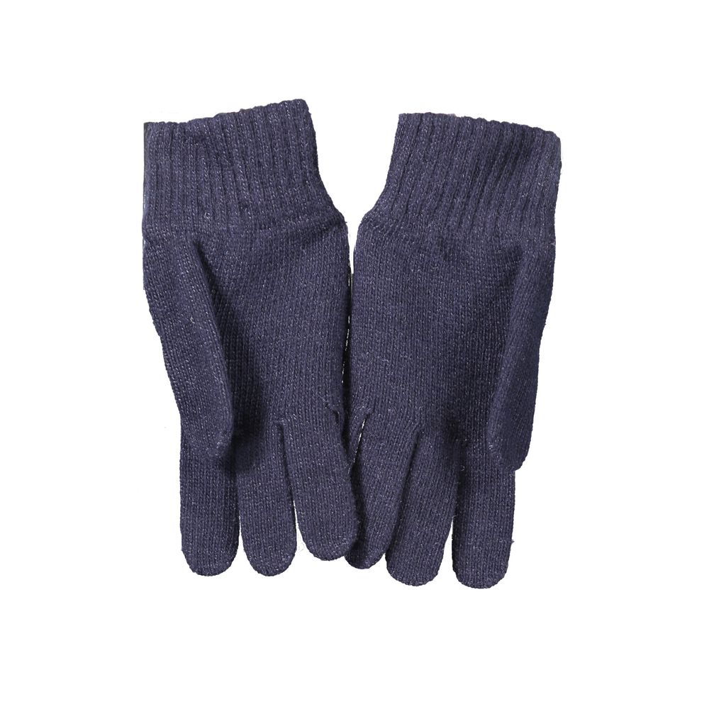 North Sails Blue Wool Gloves - Made In Italy