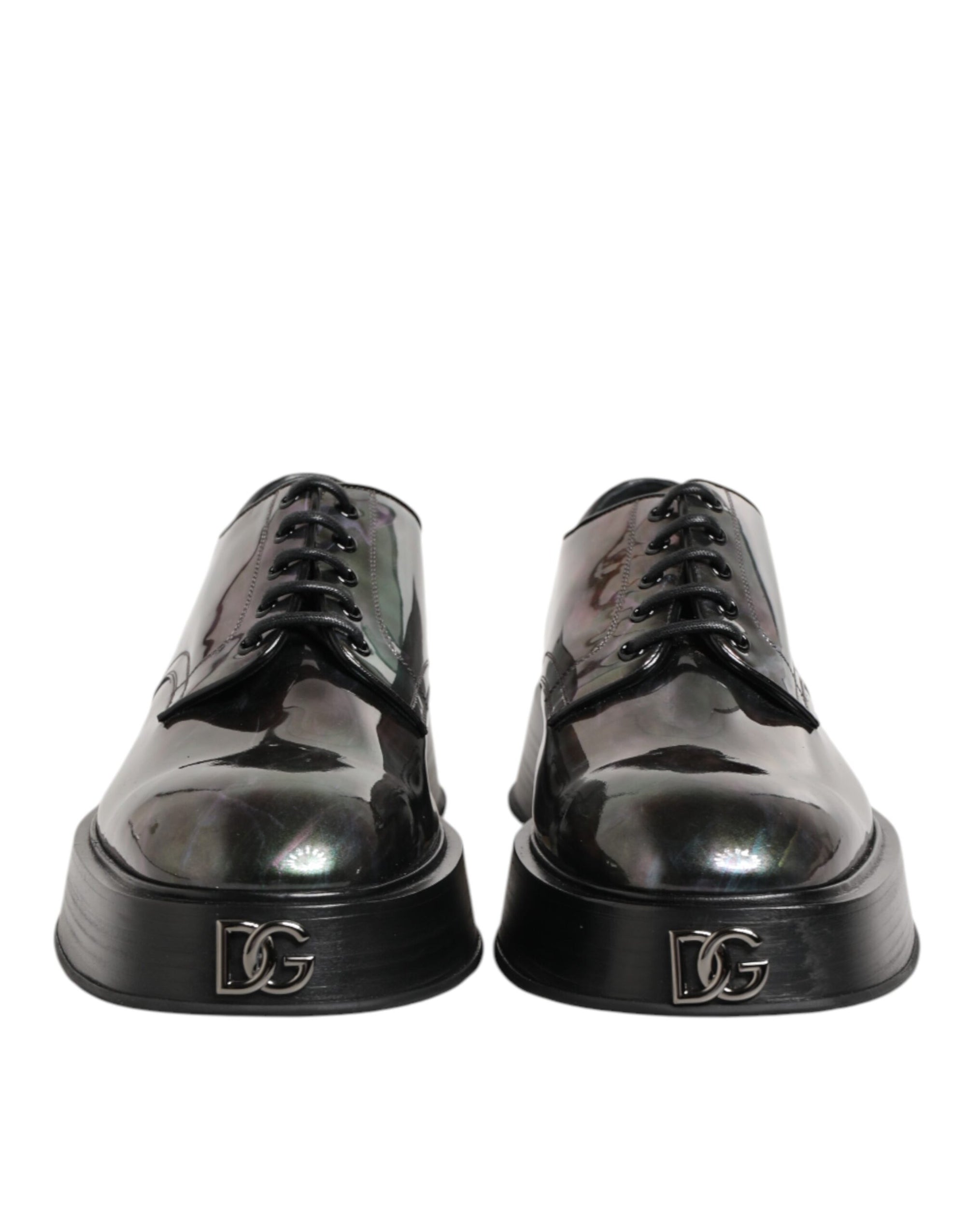 Dolce & Gabbana Multicolor Leather Lace-up Derby Shoes