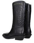 Christian Dior Black Rubber Low Heel Boots