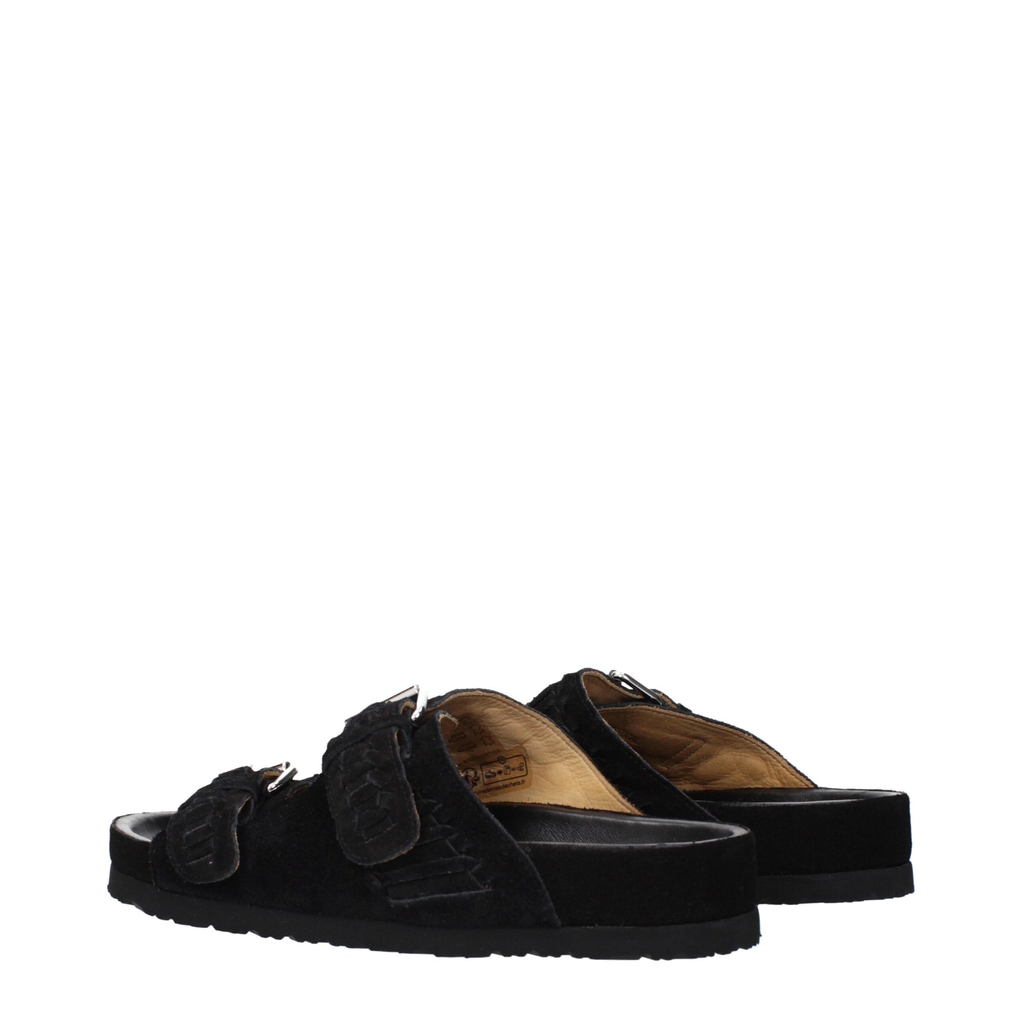 Isabel Marant Black Leather Buckle Sandals