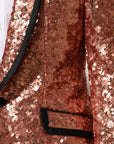 Dolce & Gabbana Pink Sequin Sicilia Suit Blazer