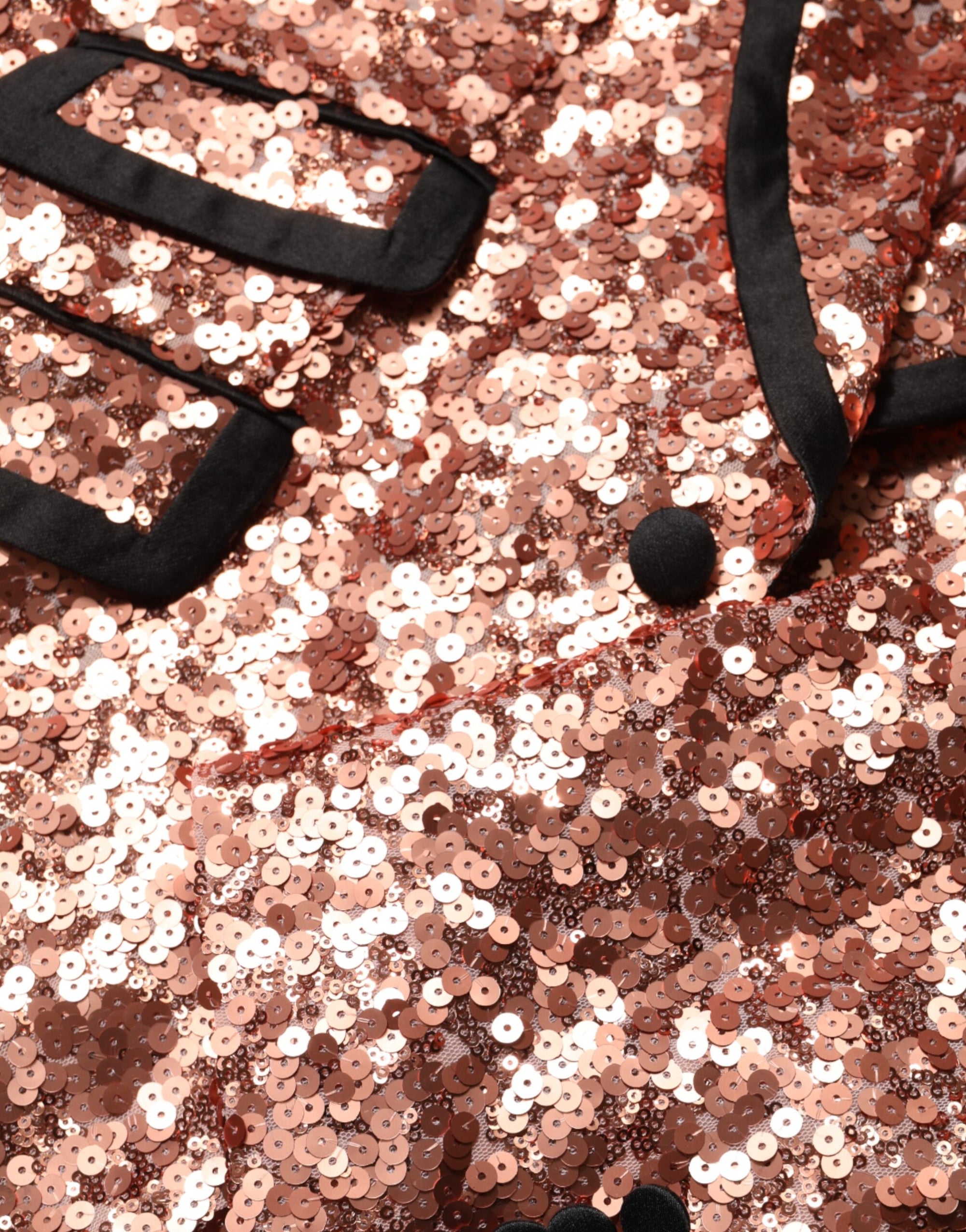 Dolce &amp; Gabbana Pink Sequin Sicilia Suit Blazer