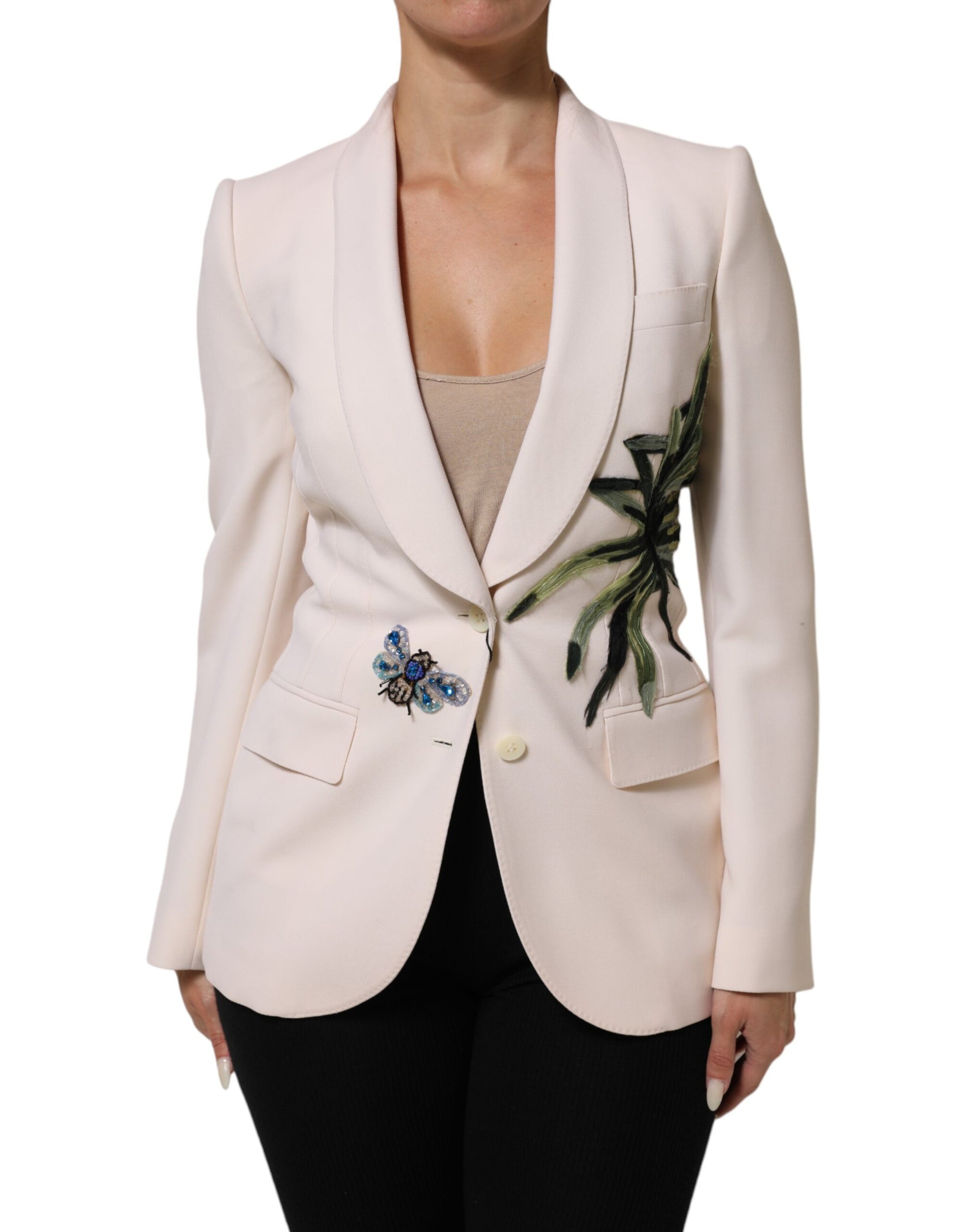 Dolce & Gabbana Embroidered Single-Breasted Blazer