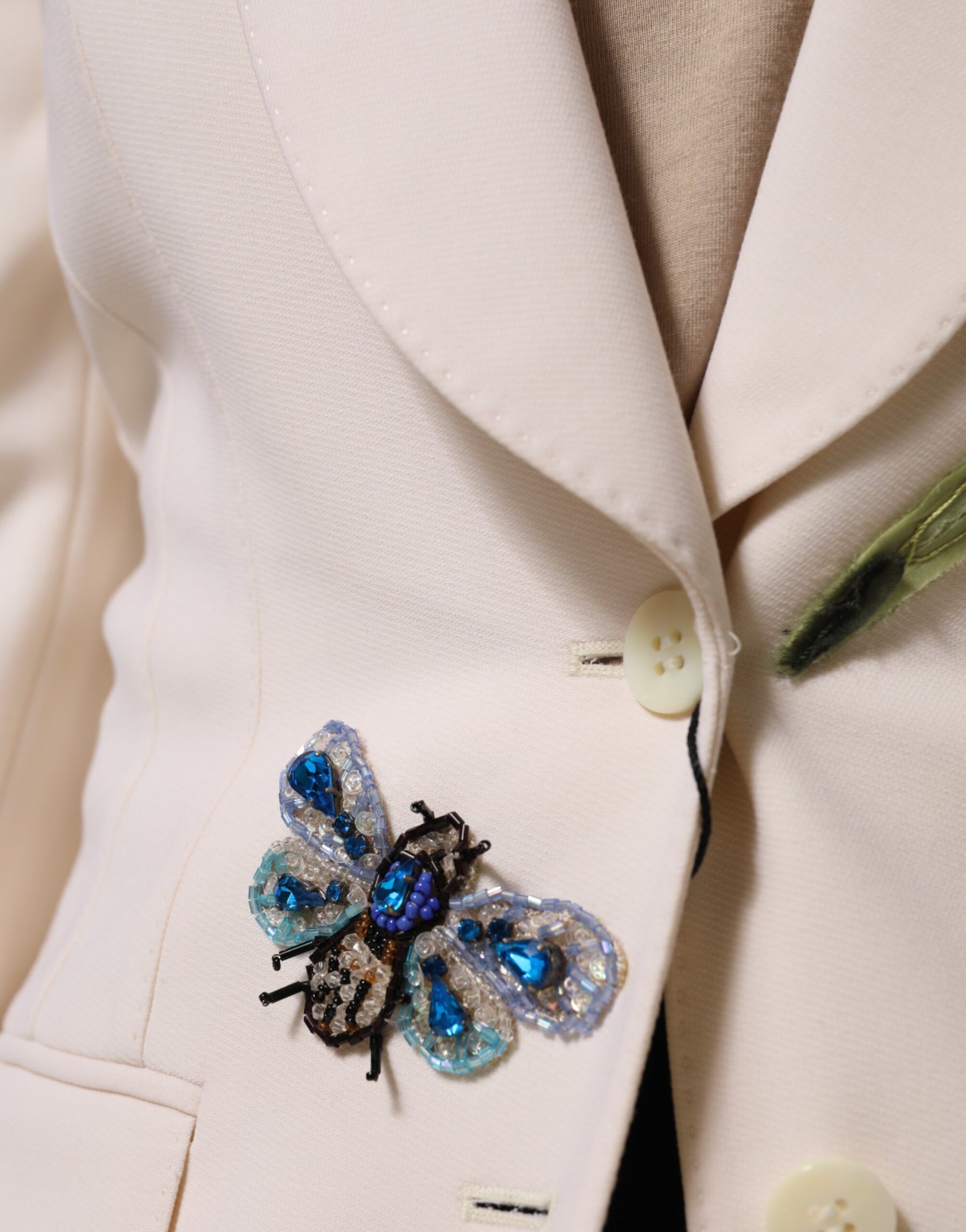 Dolce &amp; Gabbana Embroidered Single-Breasted Wool-Silk Blazer