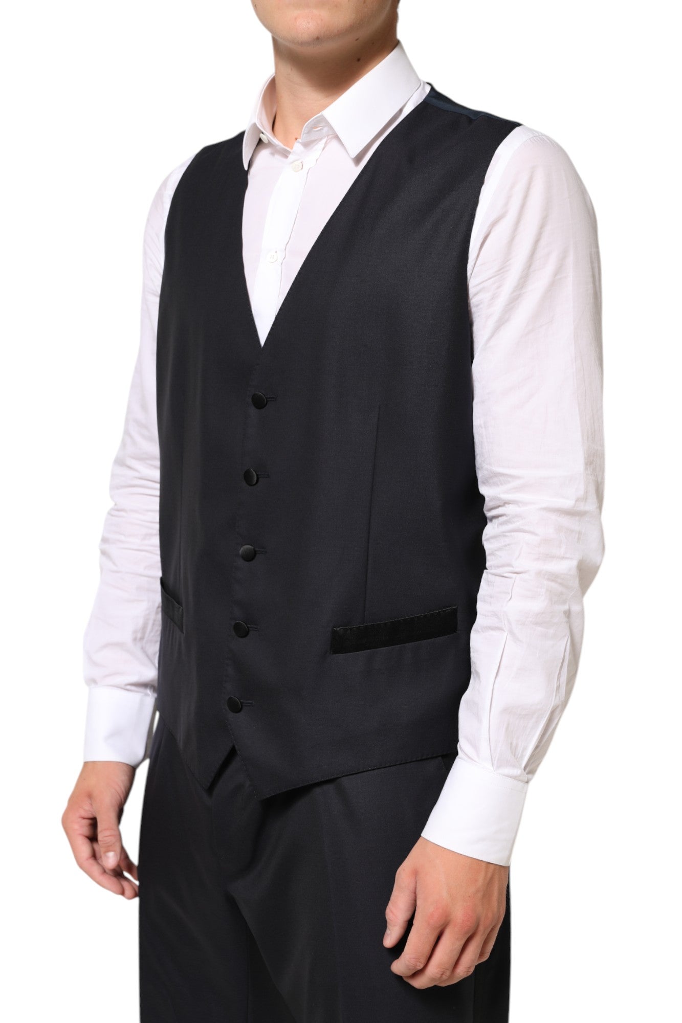 Dolce &amp; Gabbana Martini Vest, Blazer &amp; Pants 3-Piece Suit - Black