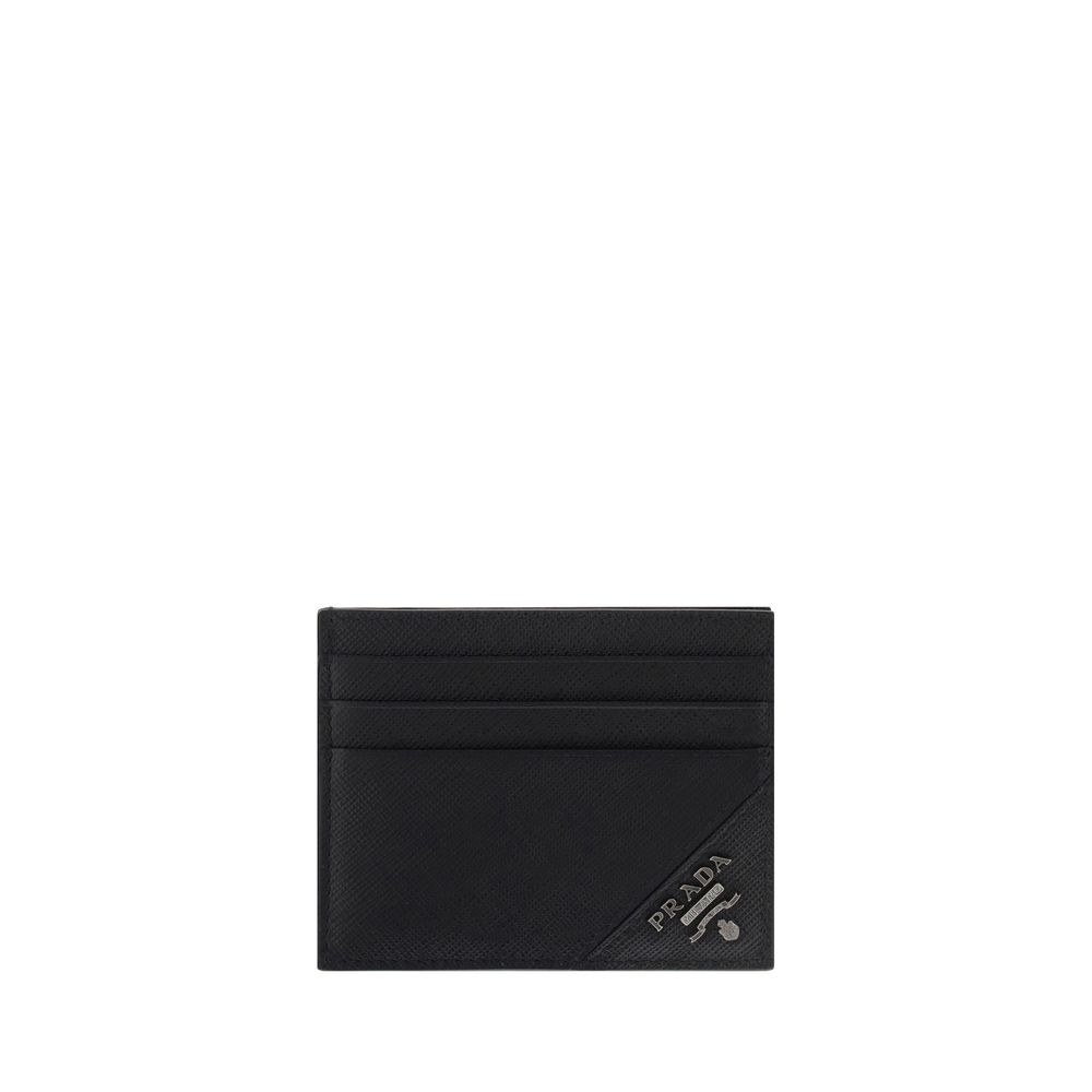 Prada Saffiano Leather Card Holder - Black
