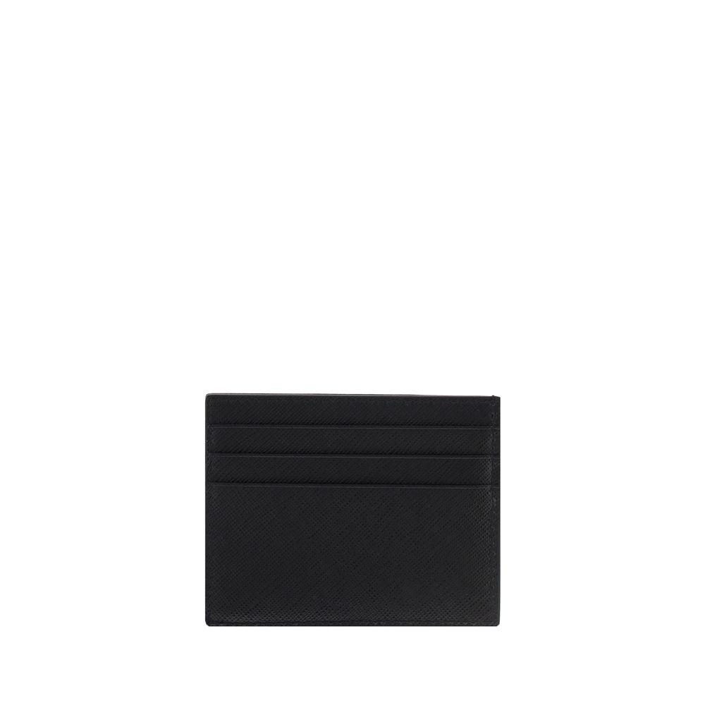 Prada Saffiano Leather Card Holder - Black