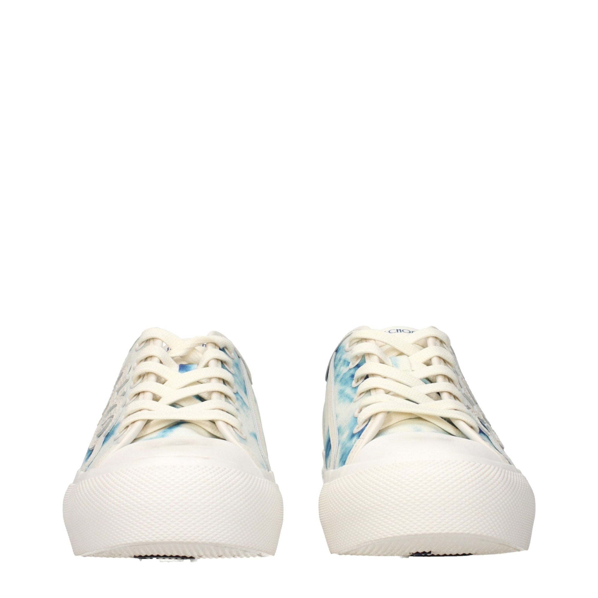Jimmy Choo Fenix Blue & White Low Top Sneakers