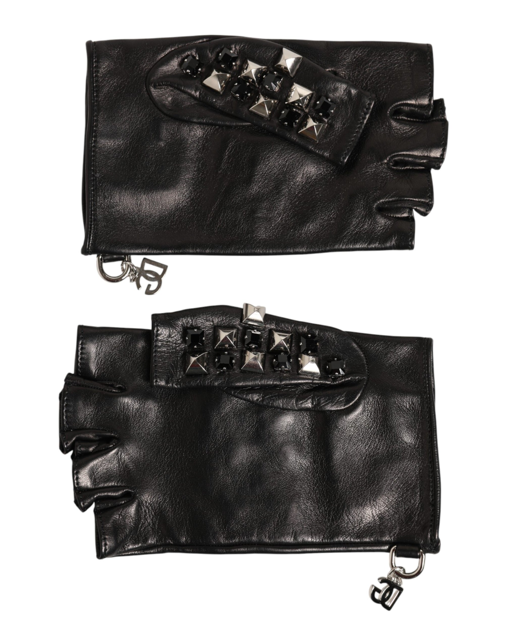 Dolce & Gabbana Embellished & Studded Fingerless Gloves