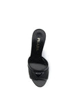 Prada Black Leather Stiletto Heeled Sandals