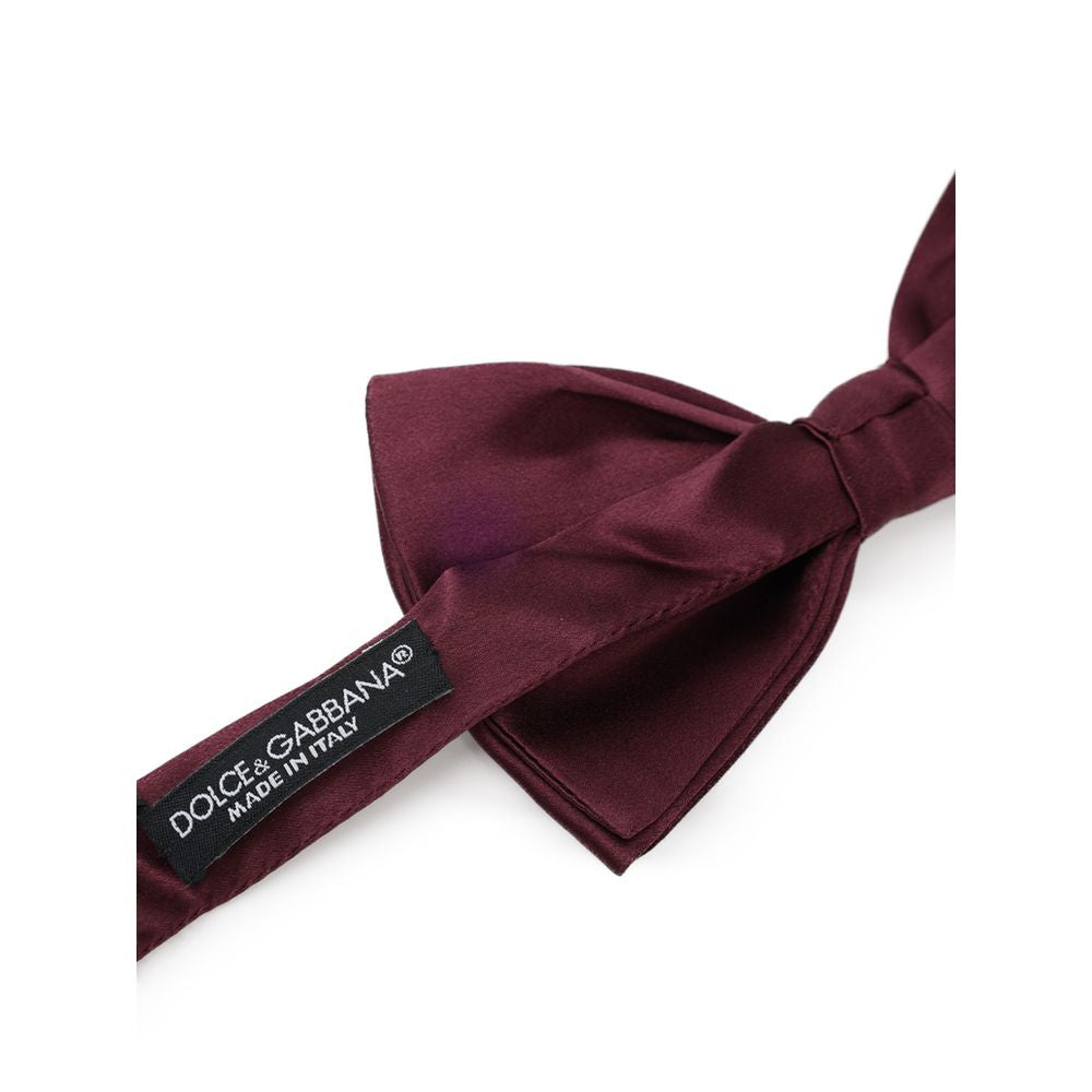 Dolce & Gabbana Papillon Silk Bow Tie - Burgundy