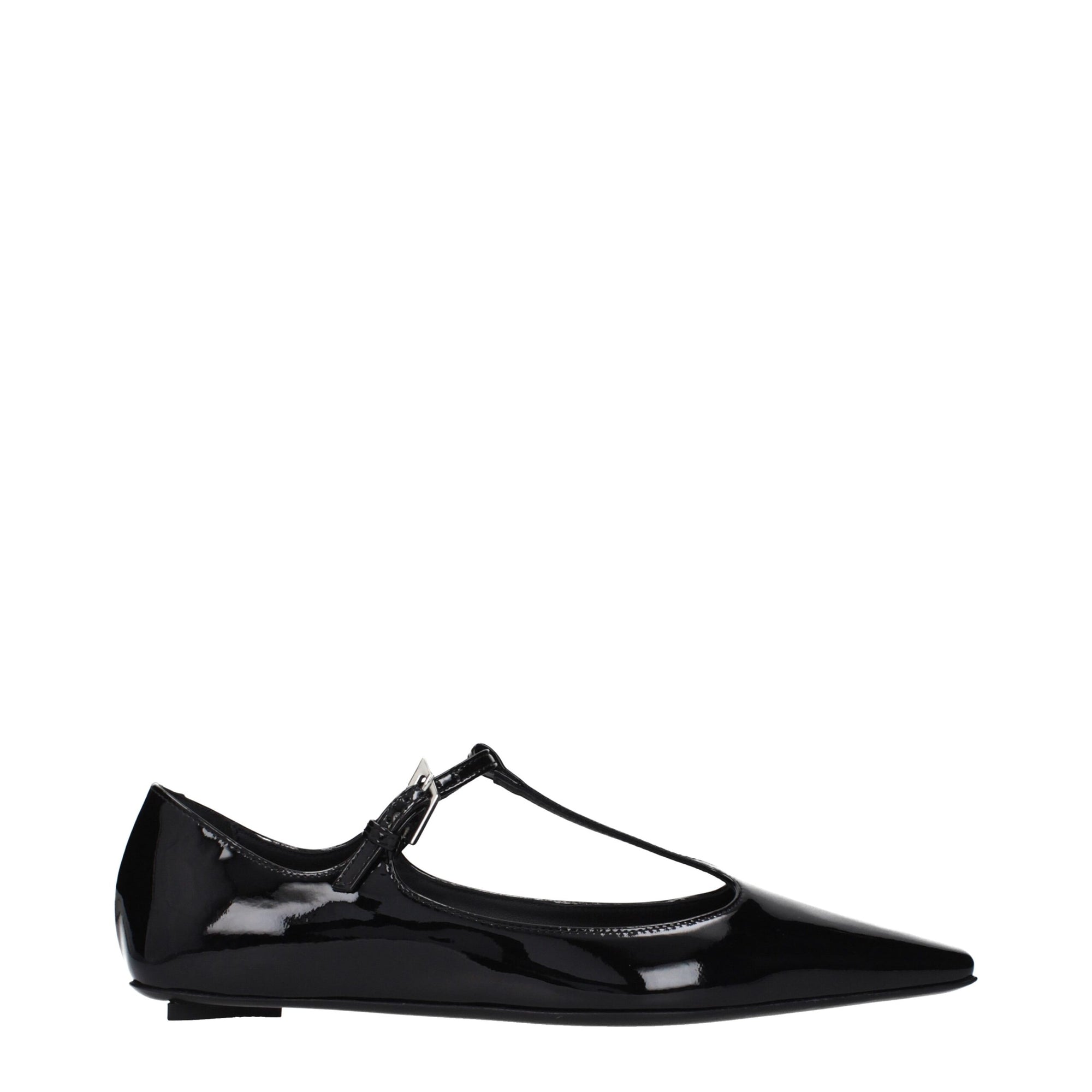 The Attico Juno Patent Leather Ballet Flats - Black
