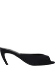 The Attico Ada Peep Toe Heeled Mule Sandals - Black