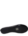 The Attico Black Leather Ballet Flats