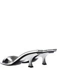 The Attico Bes Leather Heeled Mule Sandals - Silver