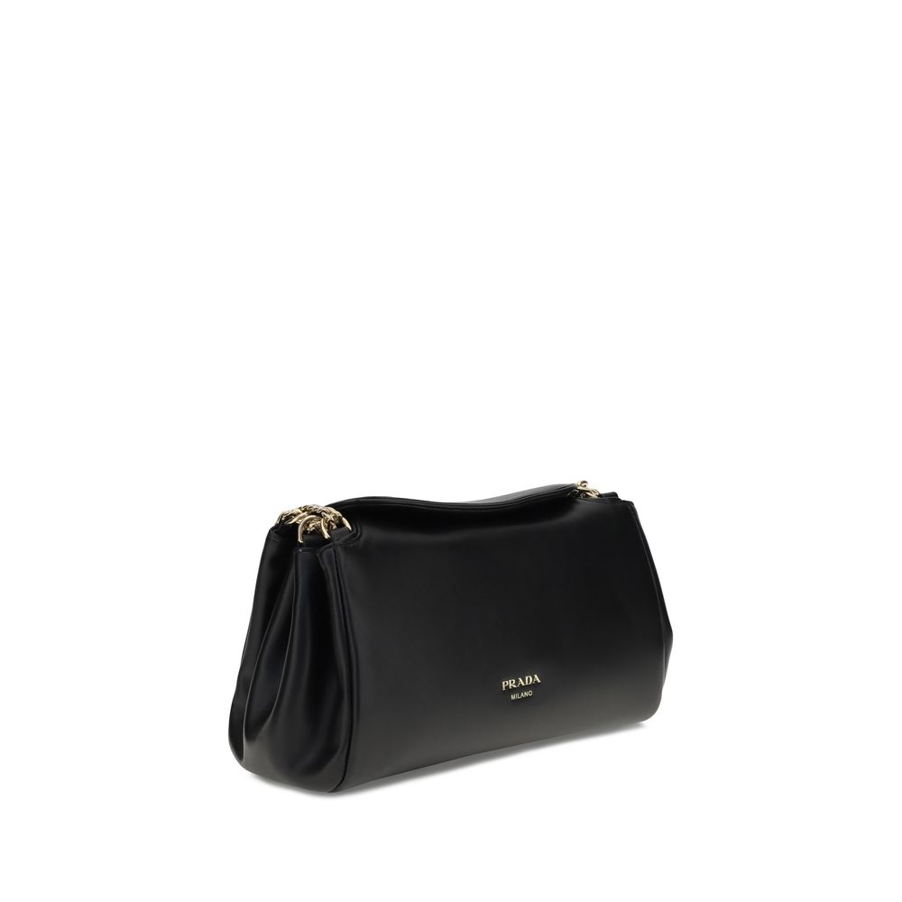 Prada Nappa Leather Shoulder Bag - Black