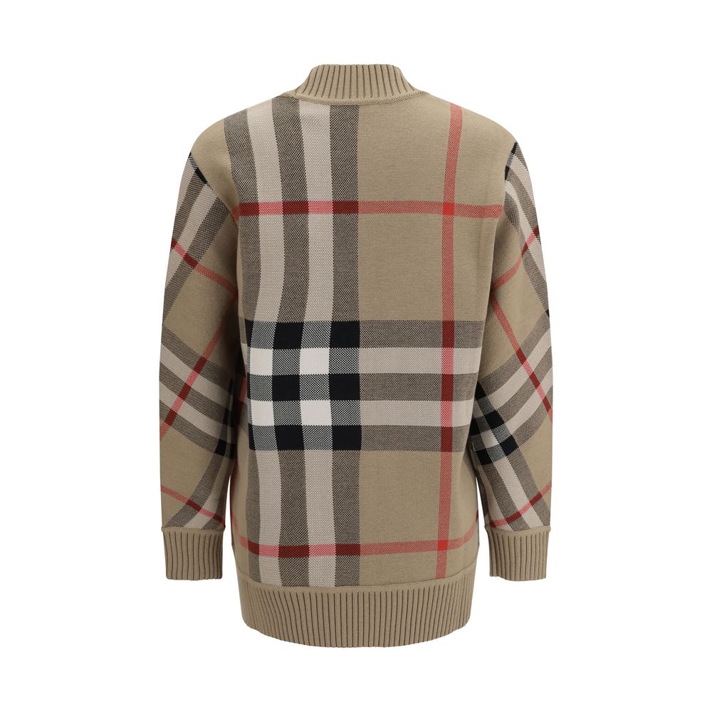 Burberry Checkered Longline Cardigan