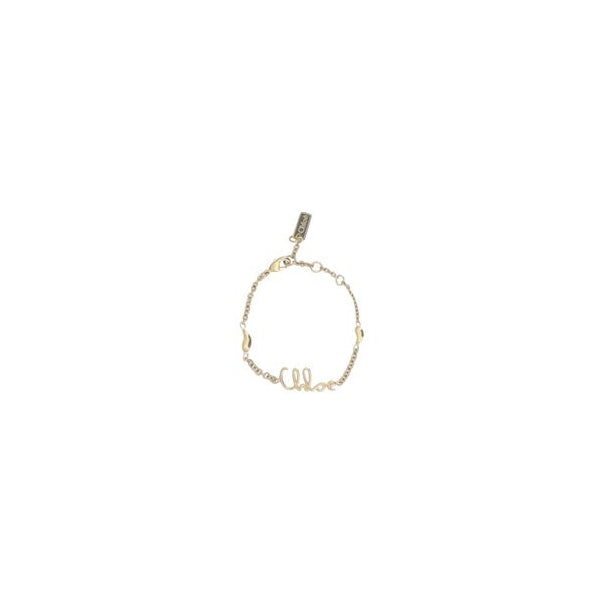 Chloé Brass Link Chain Pendant Bracelet - Gold