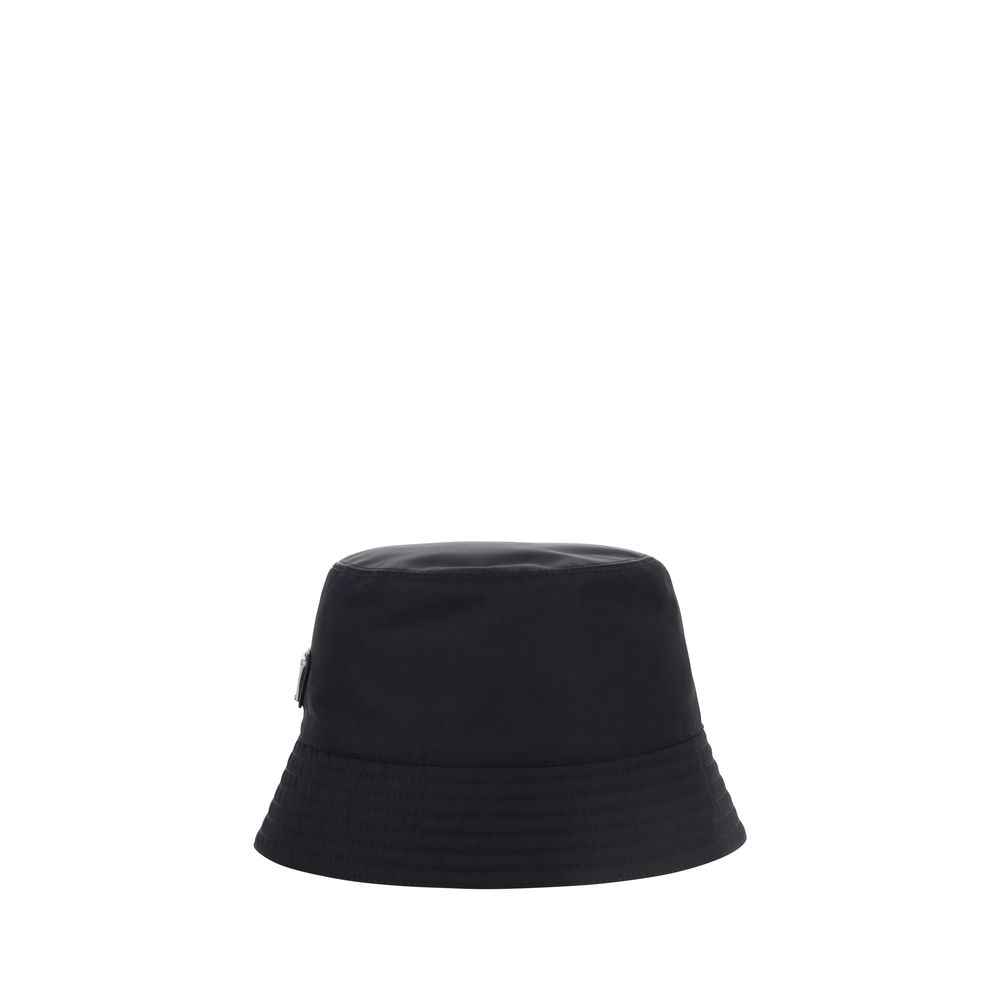 Prada Logo Bucket Hat - Black