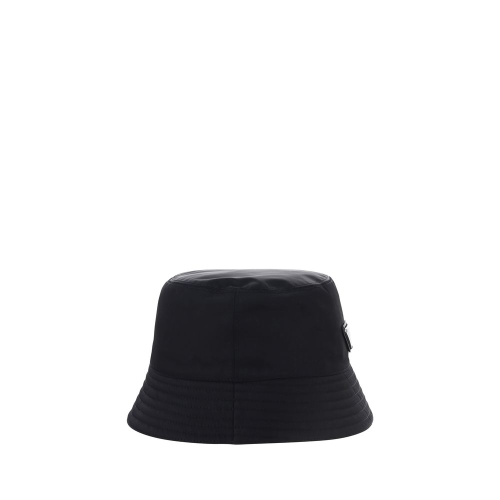 Prada Logo Bucket Hat - Black