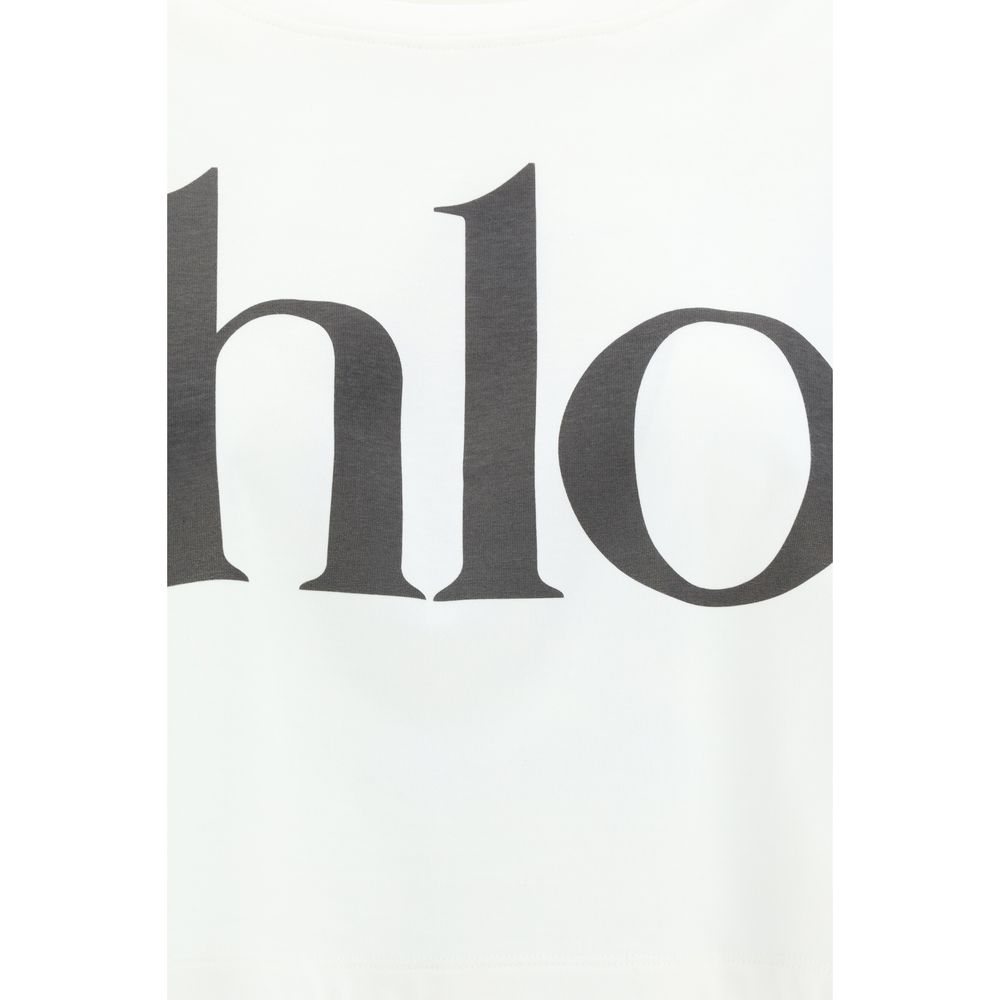 Chloé Logo Cotton Cropped T-Shirt