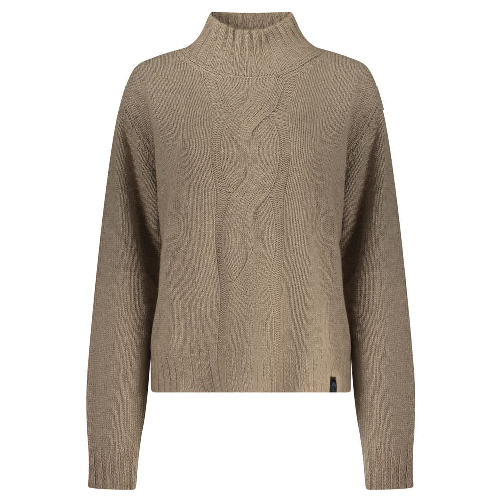North Sails Wool-Cashmere Cable Knit Sweater - Taupe Brown
