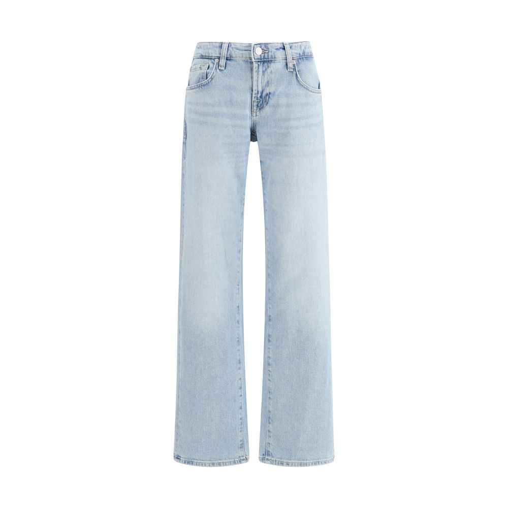 7FOR Light Wash Relaxed Straight-Leg Jeans