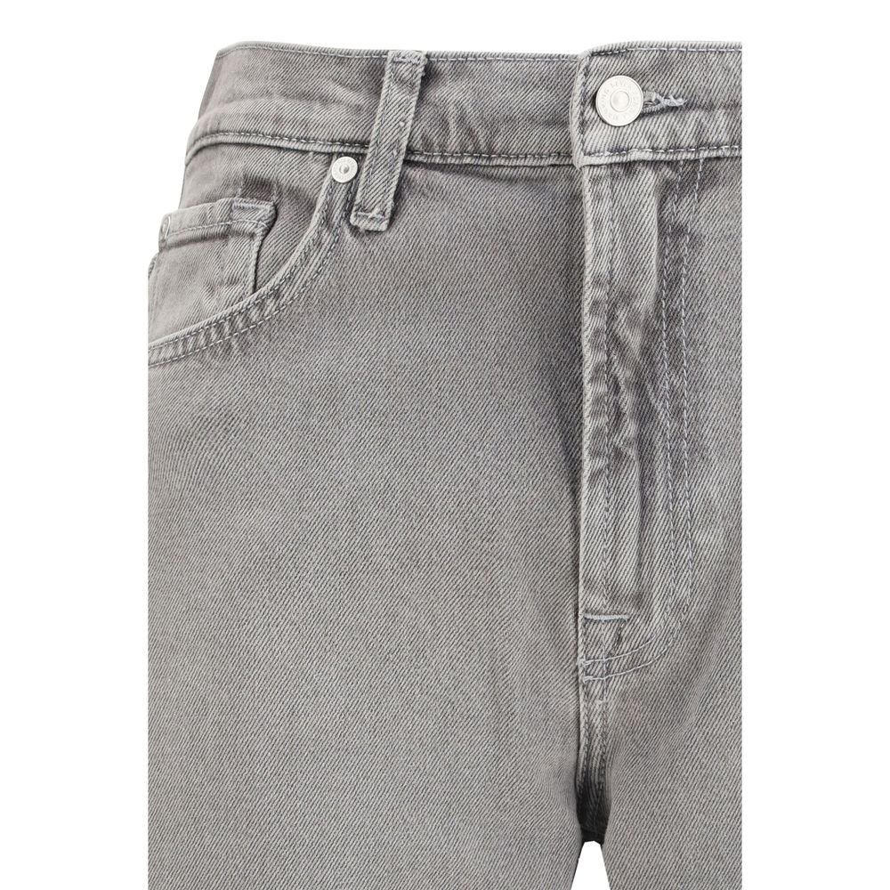 7FOR Bonnie Curvilinear Baggy Jeans - Gray/Grey