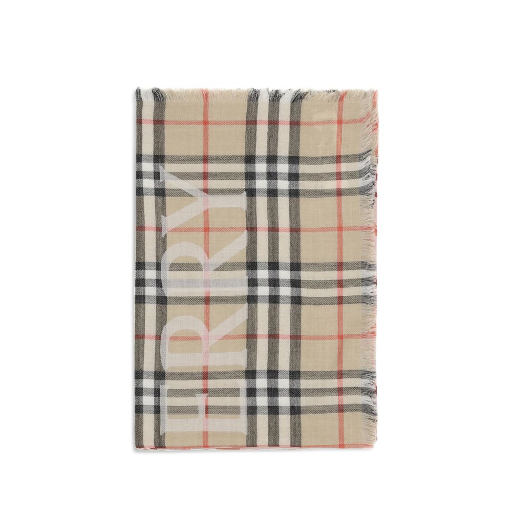 Burberry Wool-Silk Checkered Scarf