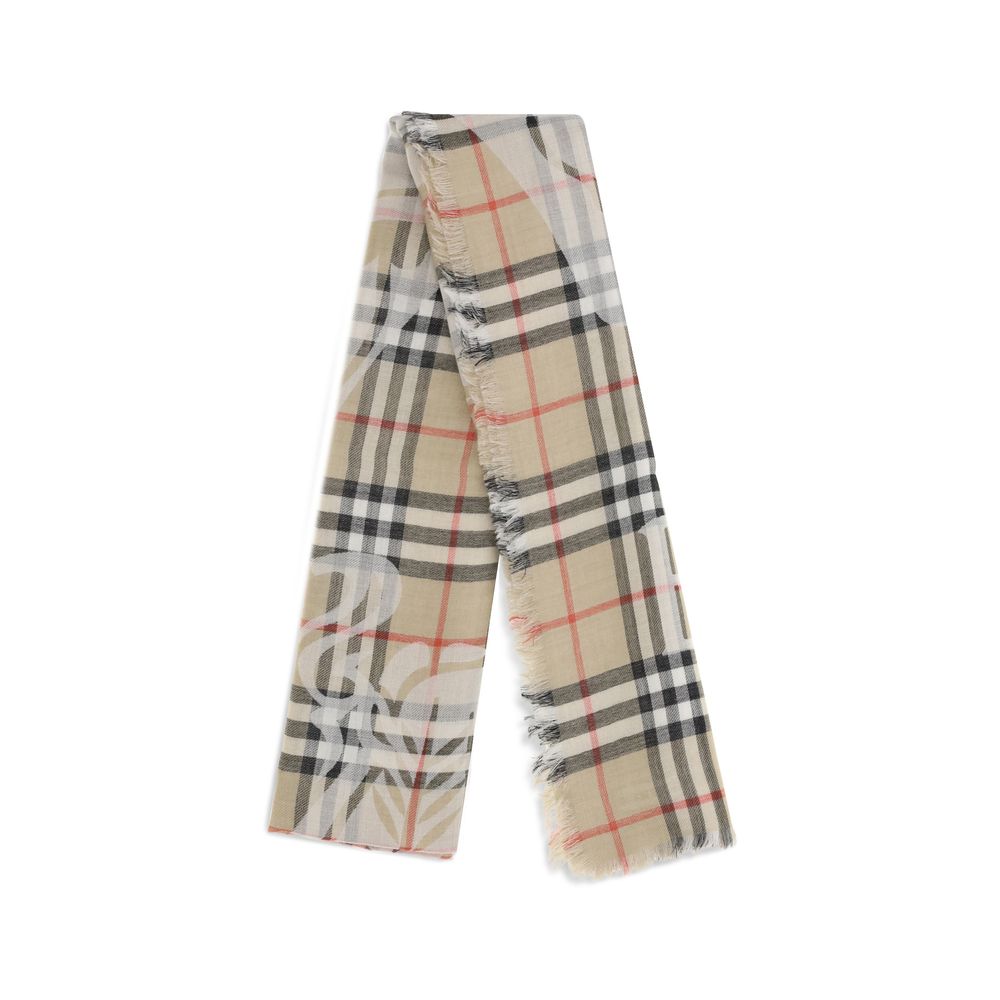 Burberry Wool-Silk Checkered Scarf