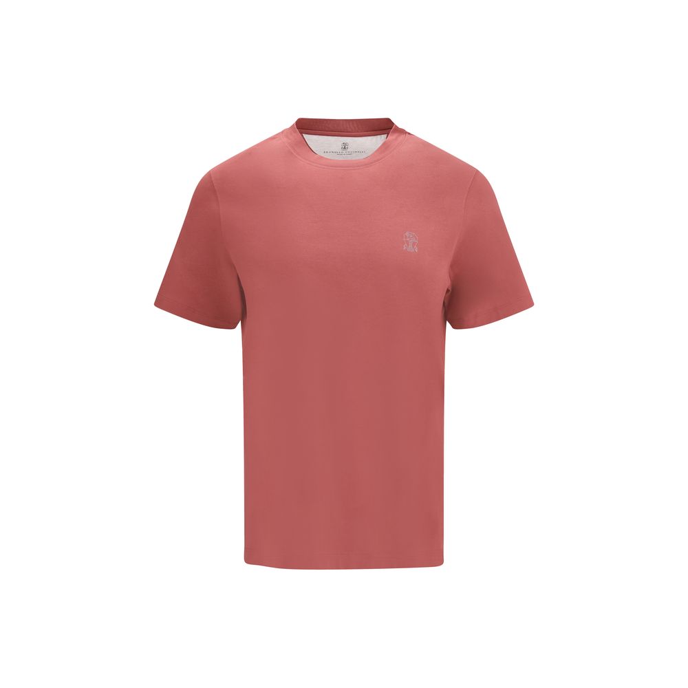 Brunello Cucinelli Vintage Red Cotton T-Shirt