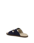 Brunello Cucinelli Black Leather Double Buckle Flat Sandals