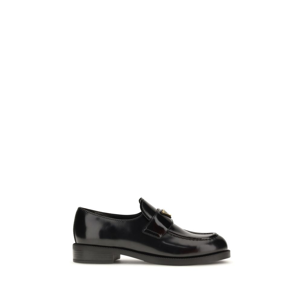 Prada Black Leather Loafers